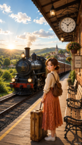 Vintage Countryside Train Journey | Travel Prompt