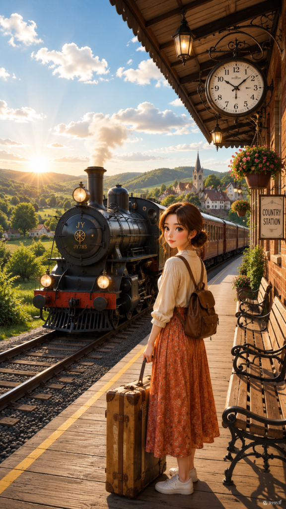 Vintage Countryside Train Journey | Travel Prompt